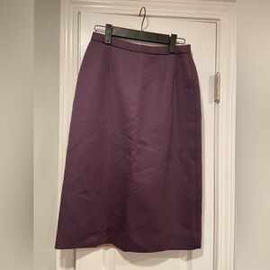 Ralph Lauren Henri Bendel Size 6 Plum Purple Pencil Skirt Classic Tailored Knee